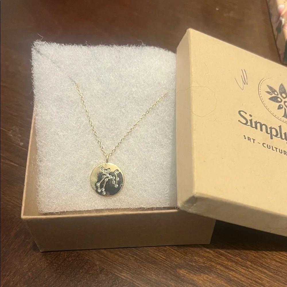 Gold Zodiac Pendant Necklace